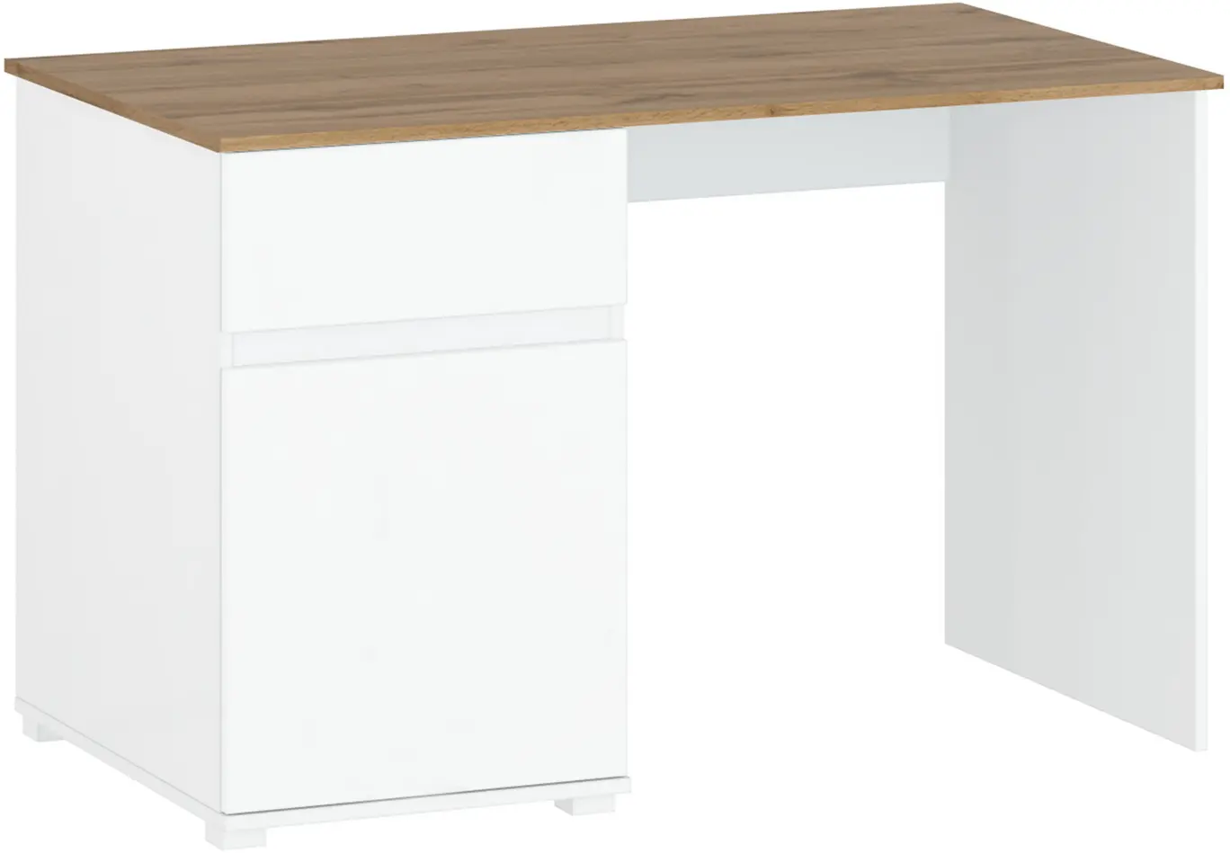 Письменный стол Tempo Kondela Vilgo 1D1S 120 (Glossy White/Wotan Oak) - 2
