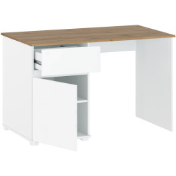 Письменный стол Tempo Kondela Vilgo 1D1S 120 (Glossy White/Wotan Oak) Thumb