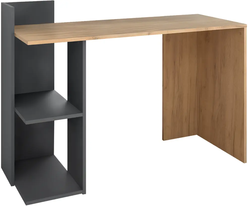 Masa de birou Tempo Kondela Zino New (Golden Craft Oak/Graphite)