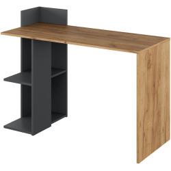 Masa de birou Tempo Kondela Zino New (Golden Craft Oak/Graphite) Thumb