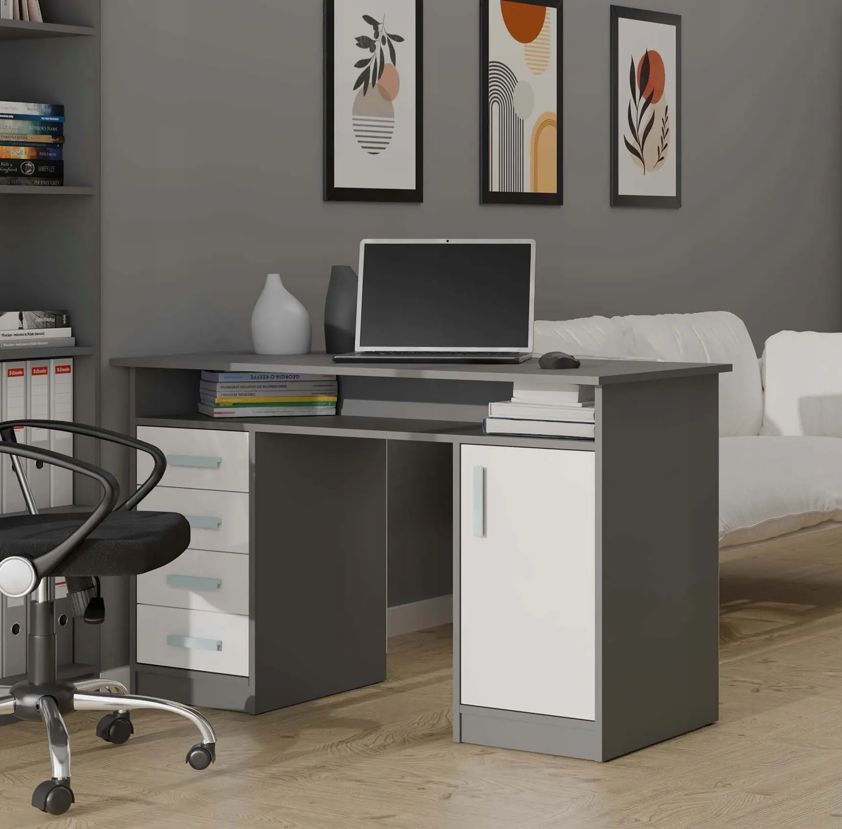 Письменный стол TopEshop ADA (Anthracite/White) - 7