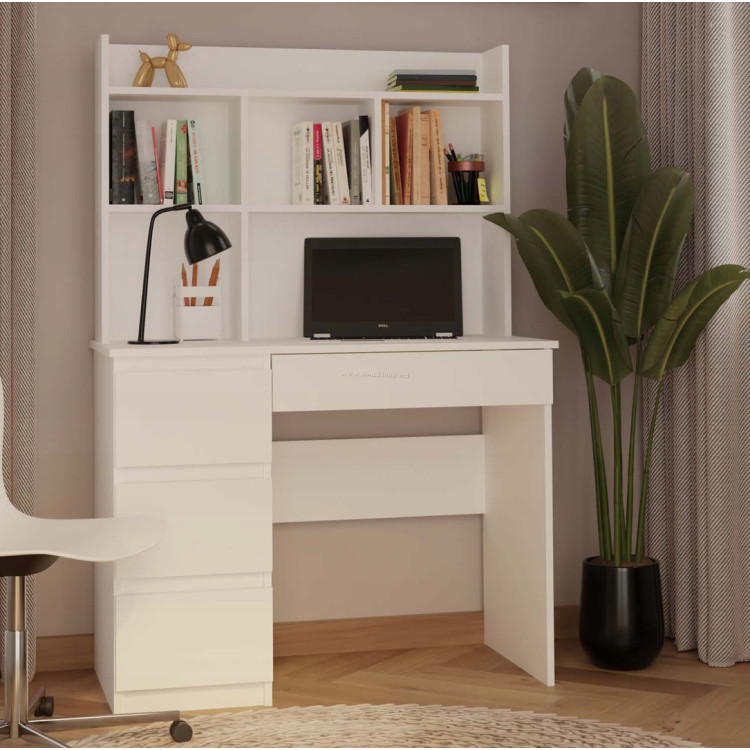 Письменный стол TopEshop Mijas Left со стеллажом (White)
