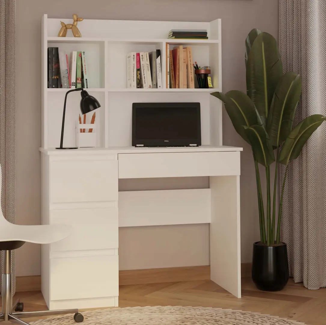 Письменный стол TopEshop Mijas Left со стеллажом (White)