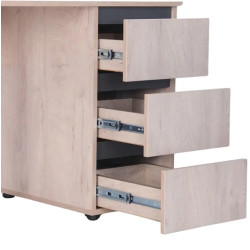 Masa de birou Pluto ST R (Oak/Graphite) Thumb