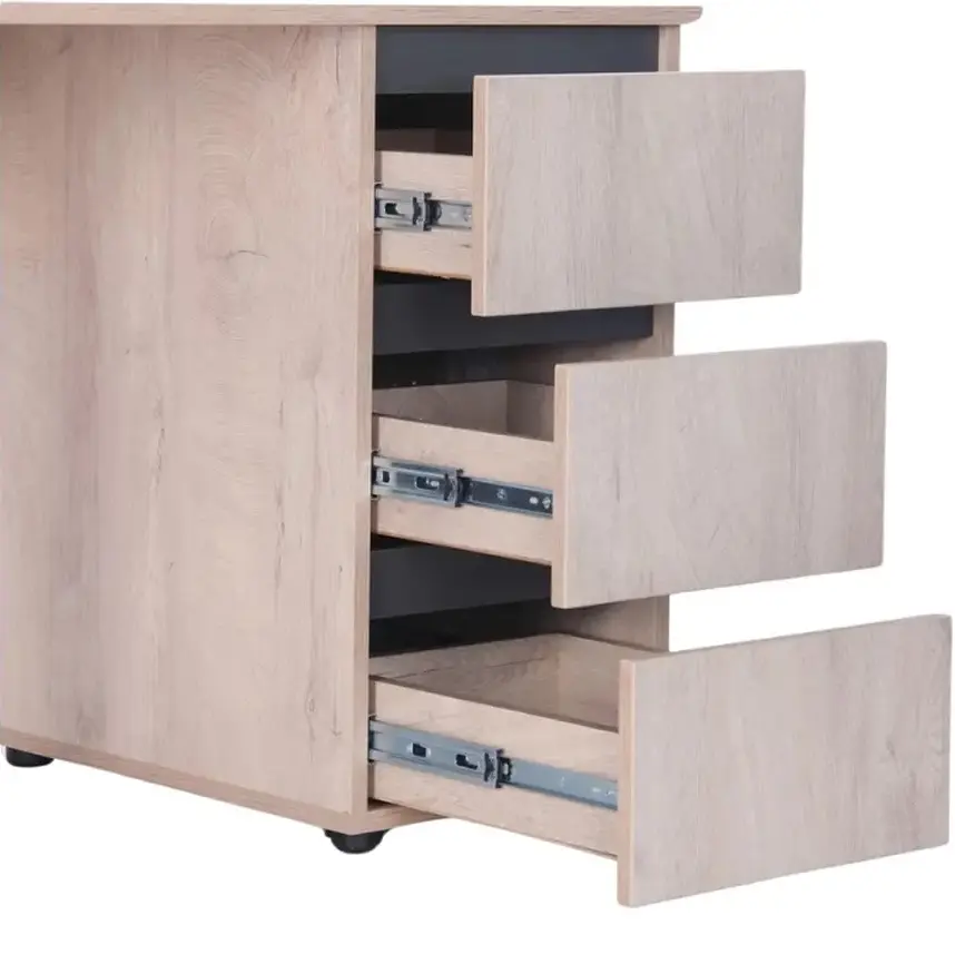 Masa de birou Pluto ST R (Oak/Graphite)