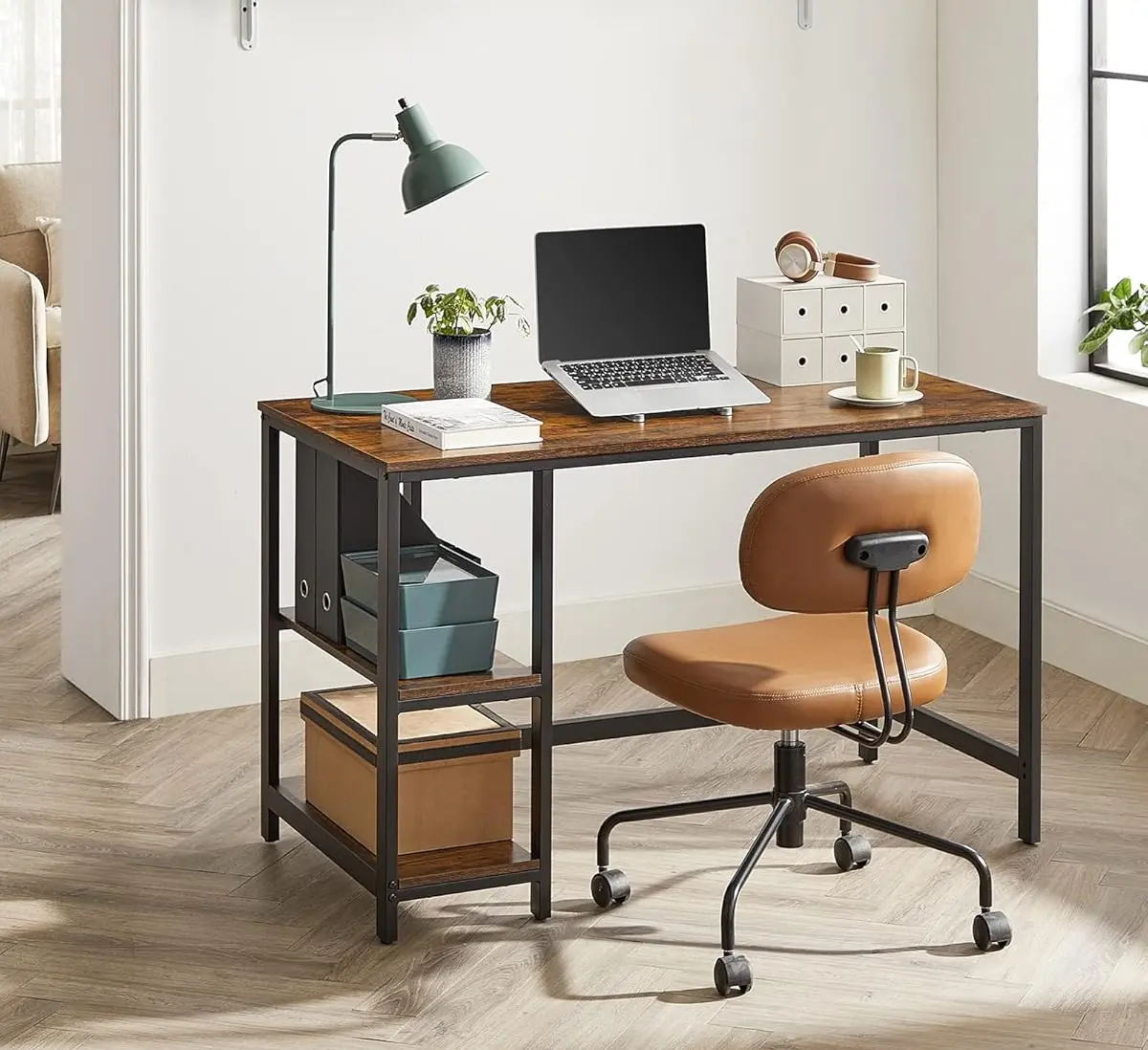 Письменный стол Vasagle LWD47X (Rustic Brown/Black)