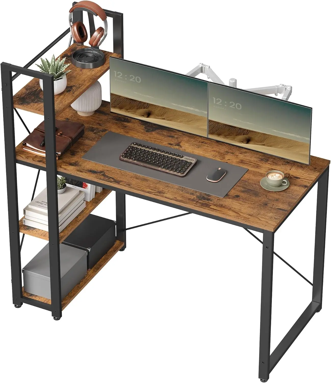 Письменный стол Vasagle LWD48X (Rustic Brown/Black) - 2