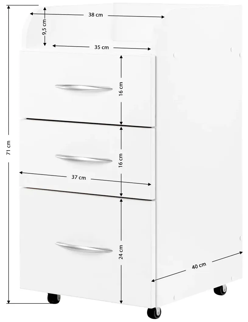 Comoda cosmetologica Activeshop Kombi II 108106 (White)