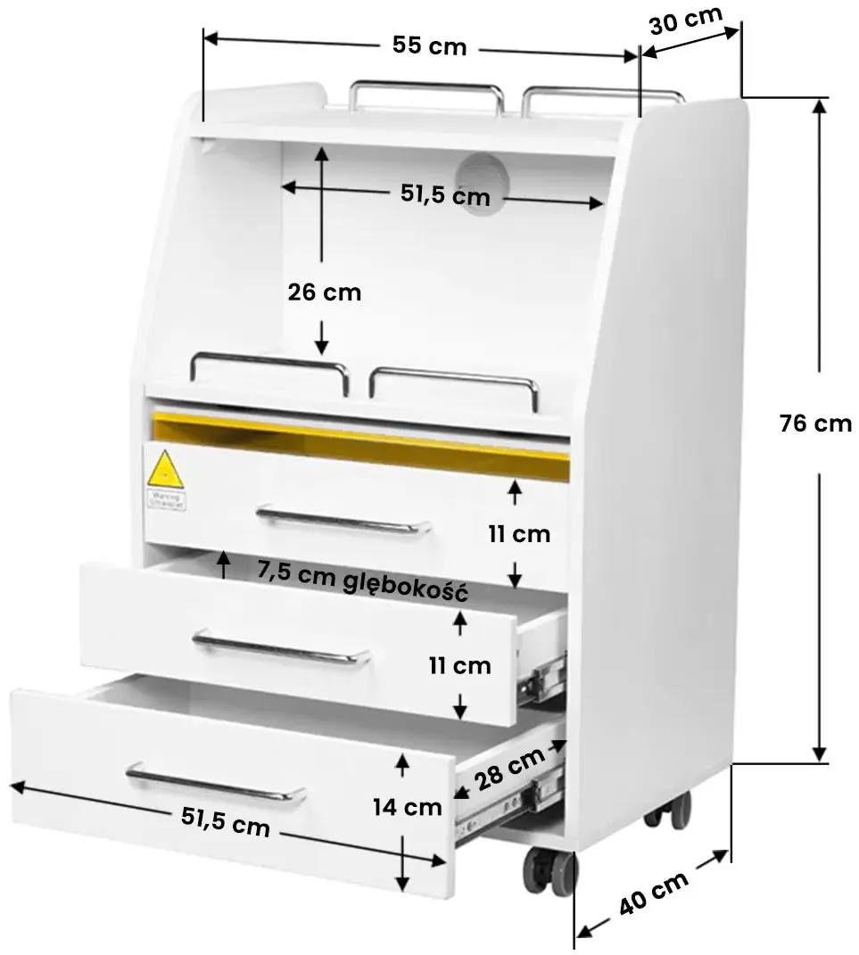 Comoda podologica Activeshop 601 126502 (White)