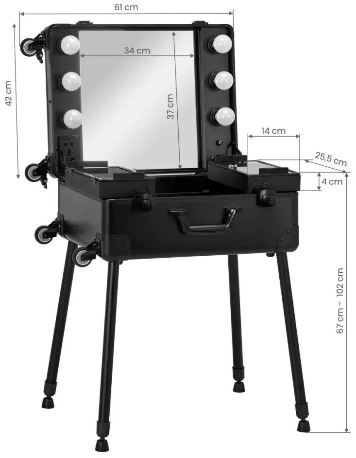 Органайзер-чемодан для косметики Activeshop T-27 136920 (Black) - 2