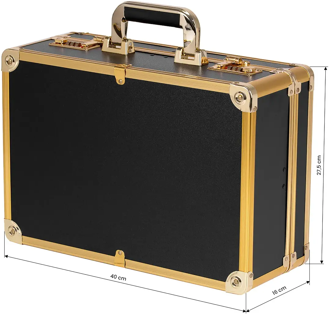 Valiză organizator cosmetic Activeshop 125645 (Black/Gold)