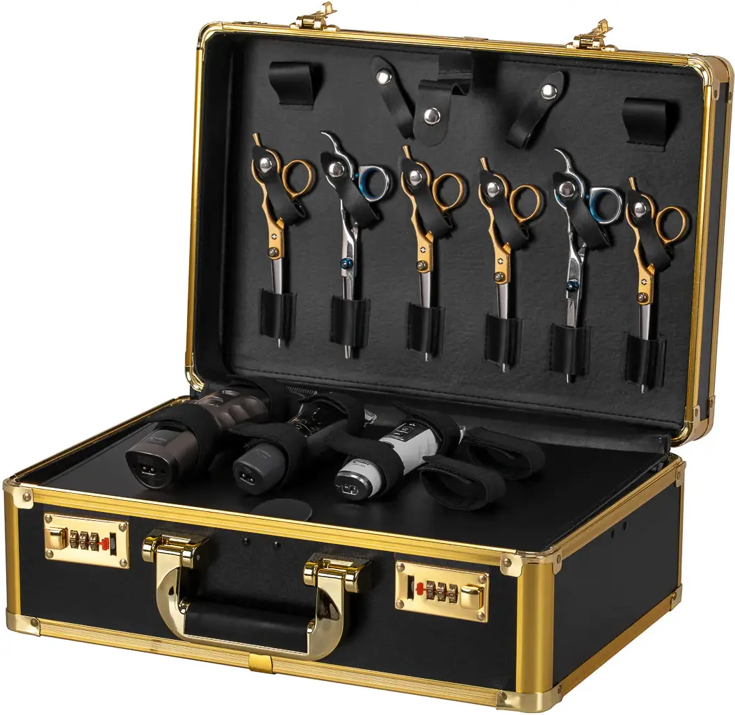 Valiză organizator cosmetic Activeshop 125645 (Black/Gold)