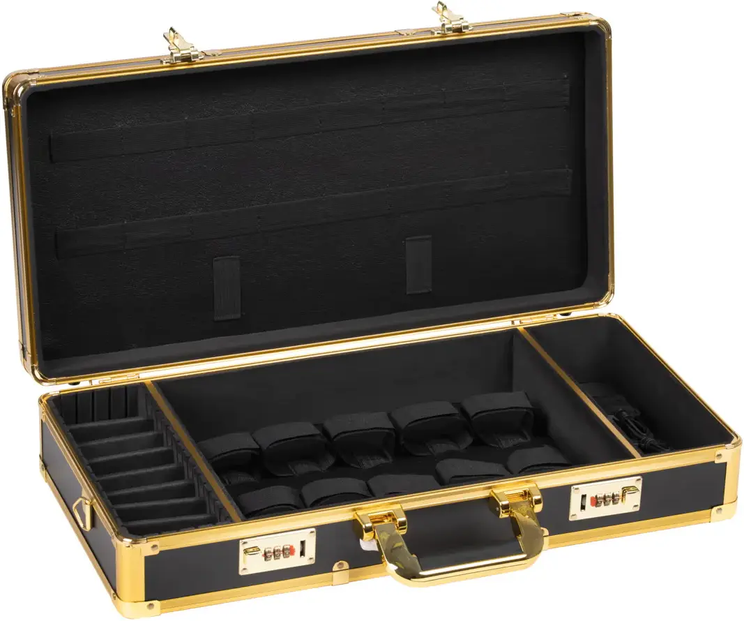 Valiză organizator cosmetic Activeshop 136915 (Black/Gold)