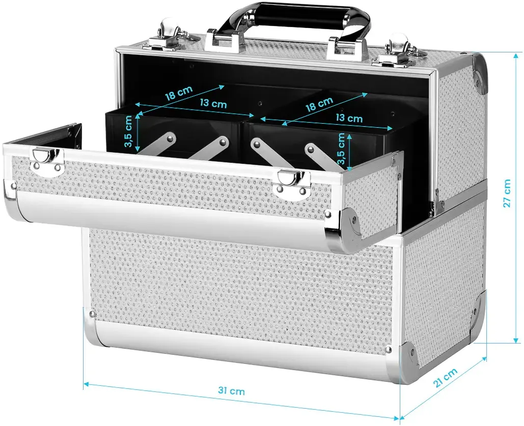Valiză organizator cosmetic Activeshop SC 44 151885 (Silver)