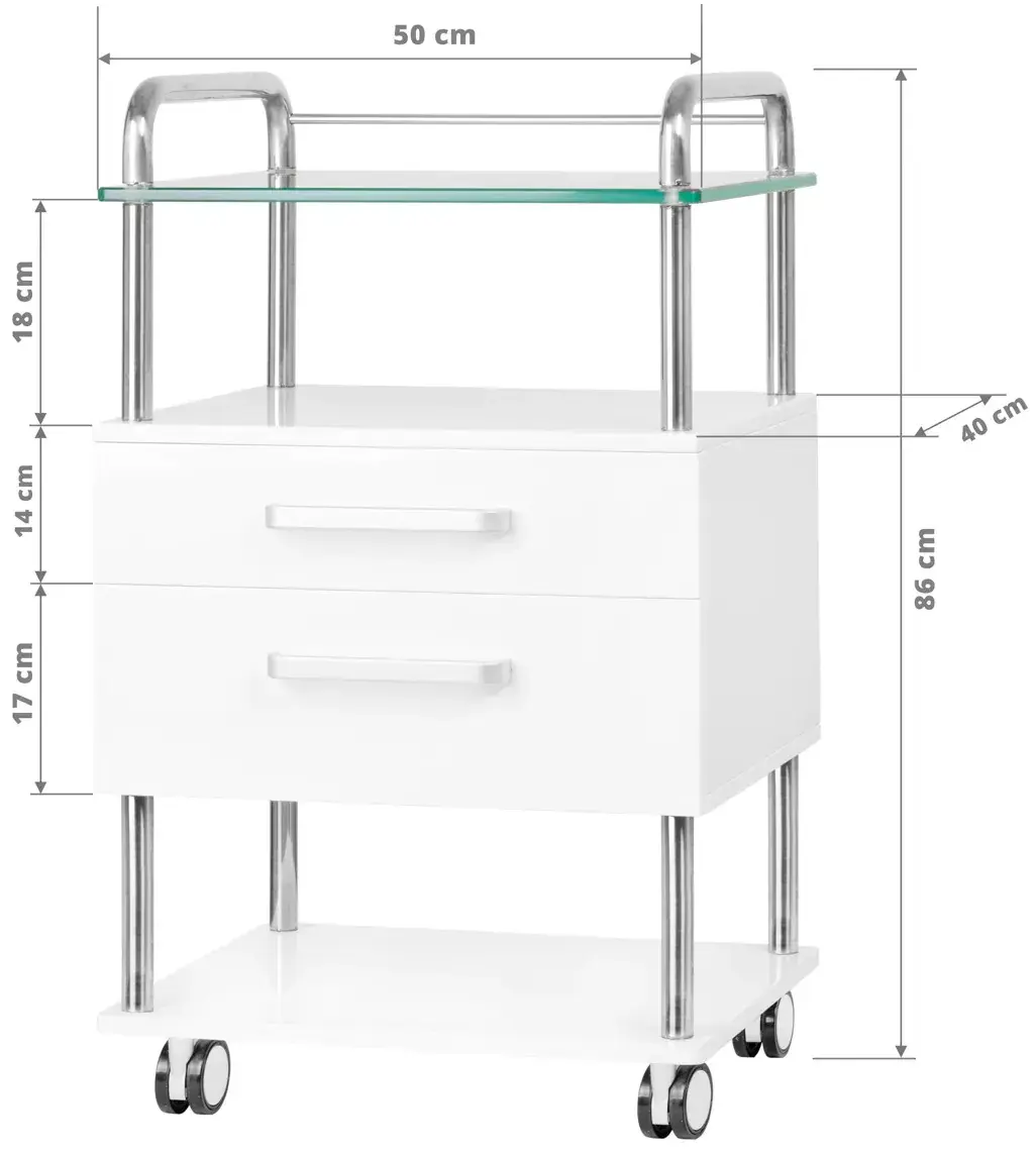 Carucior de frumusete Activeshop 6052 138010 (White)