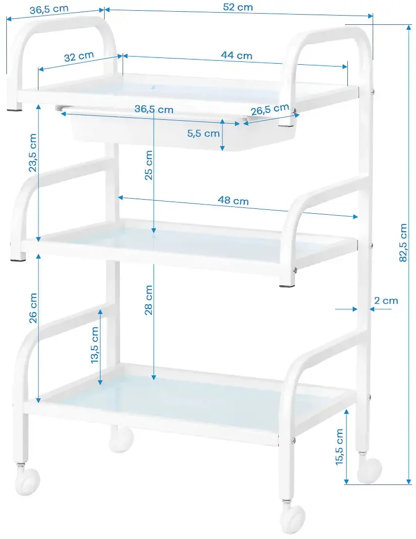 Carucior cosmetologic Activeshop Basic 121 151000 (White) - 3