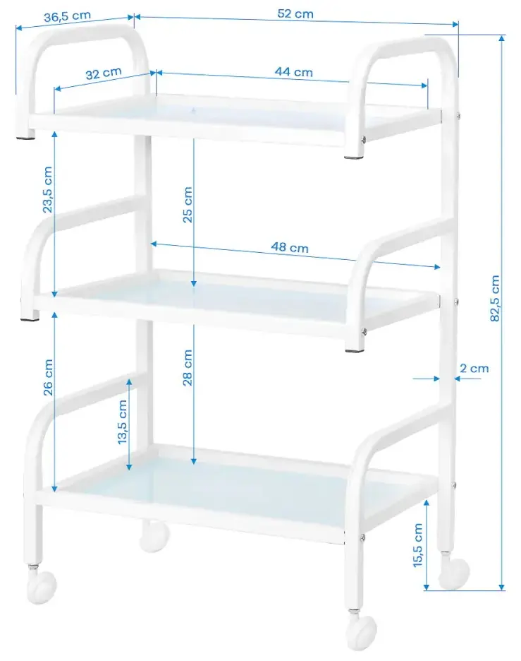 Carucior cosmetologic Activeshop Basic 122 151001 (White) - 3