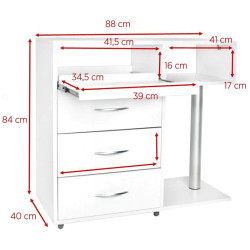 Tumba cosmetologica Activeshop Y-300 115185 (White) Thumb