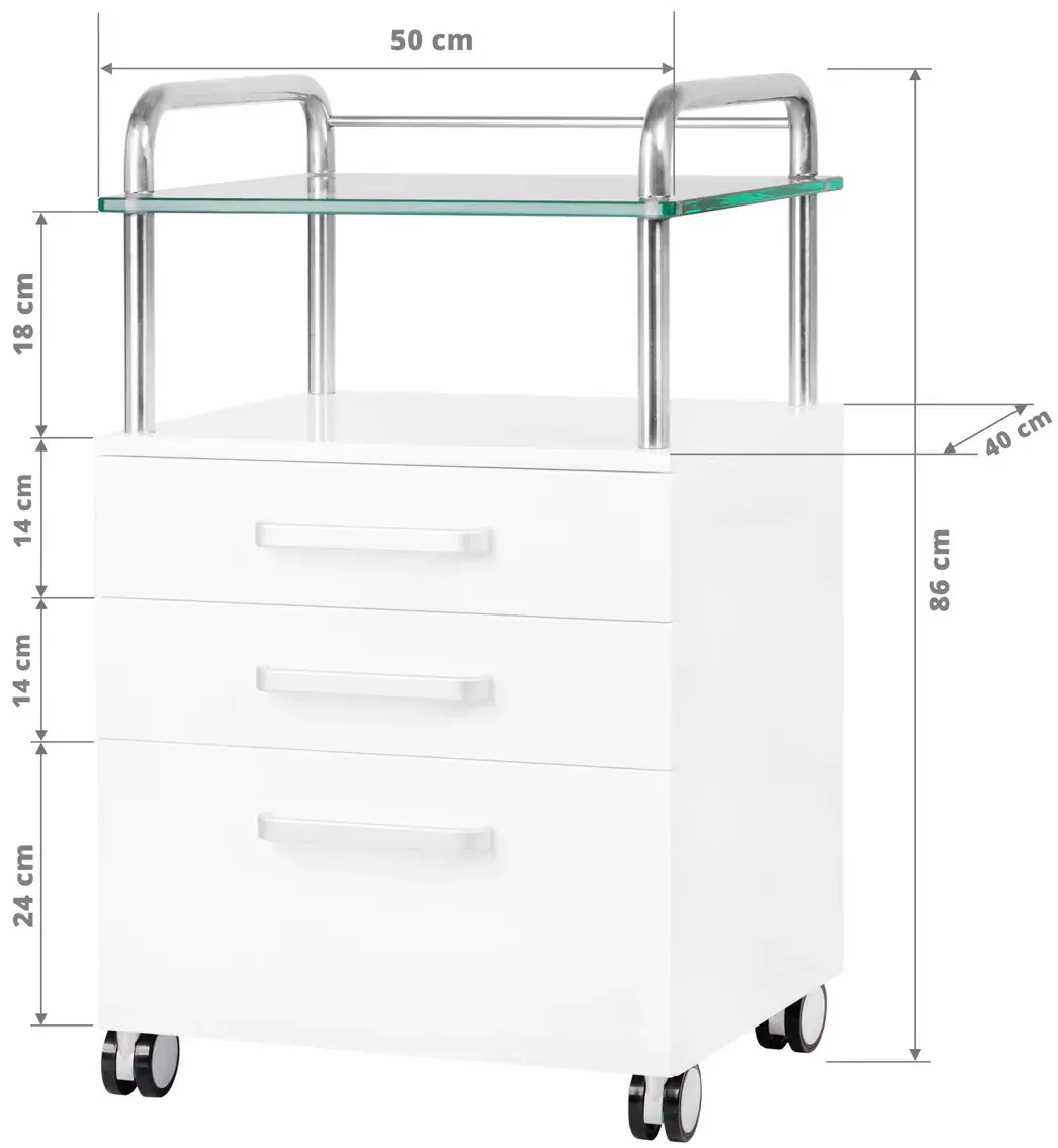 Tumba cosmetologica Activeshop 6053 138012 (White)