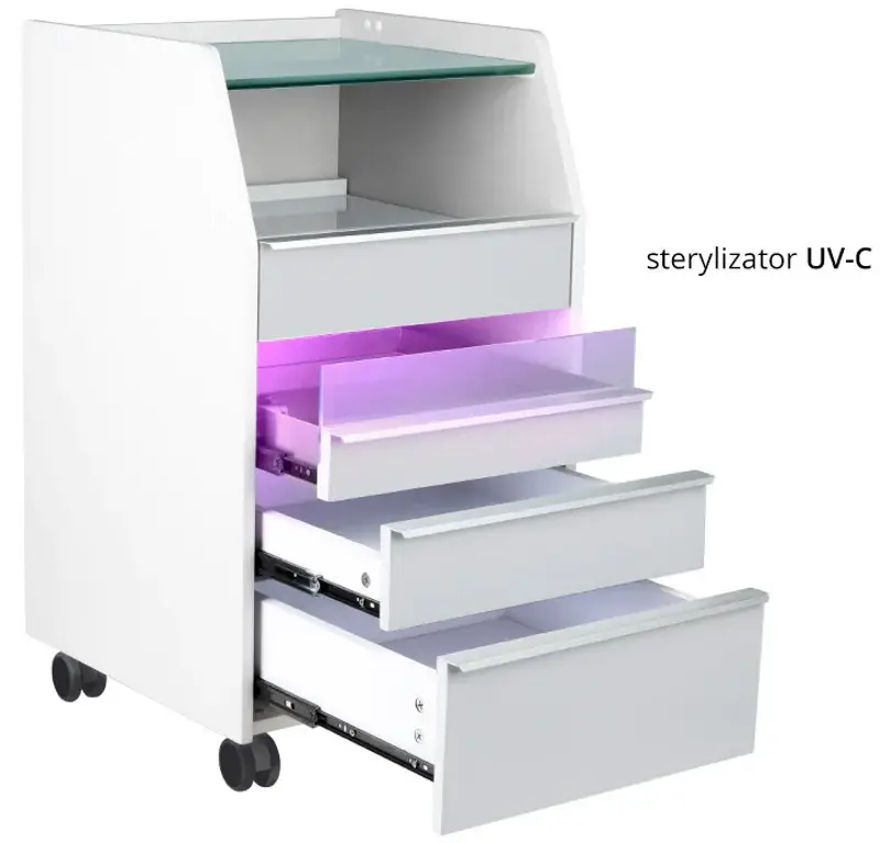 Tumba cosmetologica Activeshop 984 129113 (Gray/White)