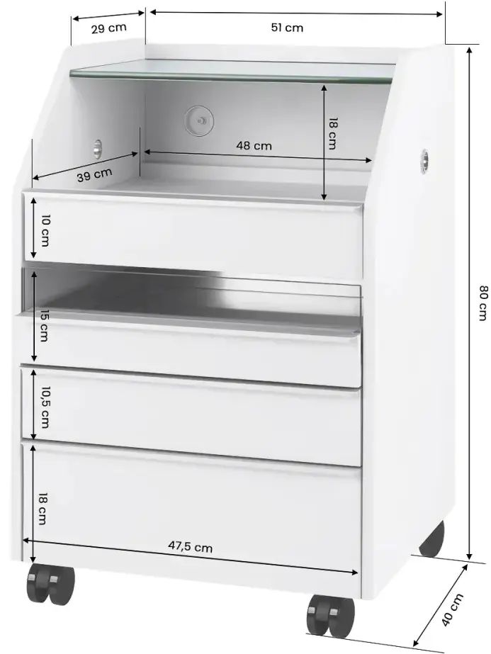 Tumba podologica Activeshop 984 155356 (White) - 3