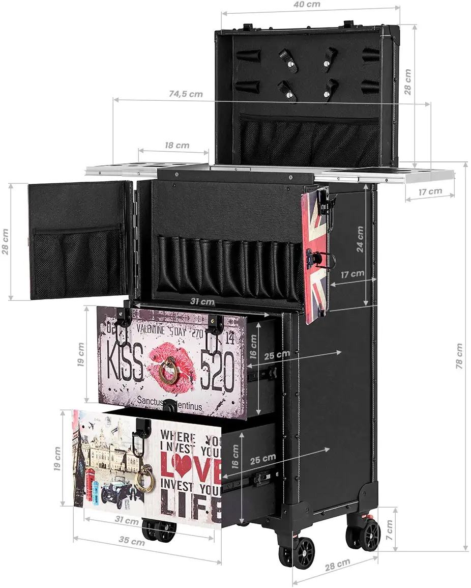 Valiză organizator cosmetic Gabbiano C12 146833 (Black)