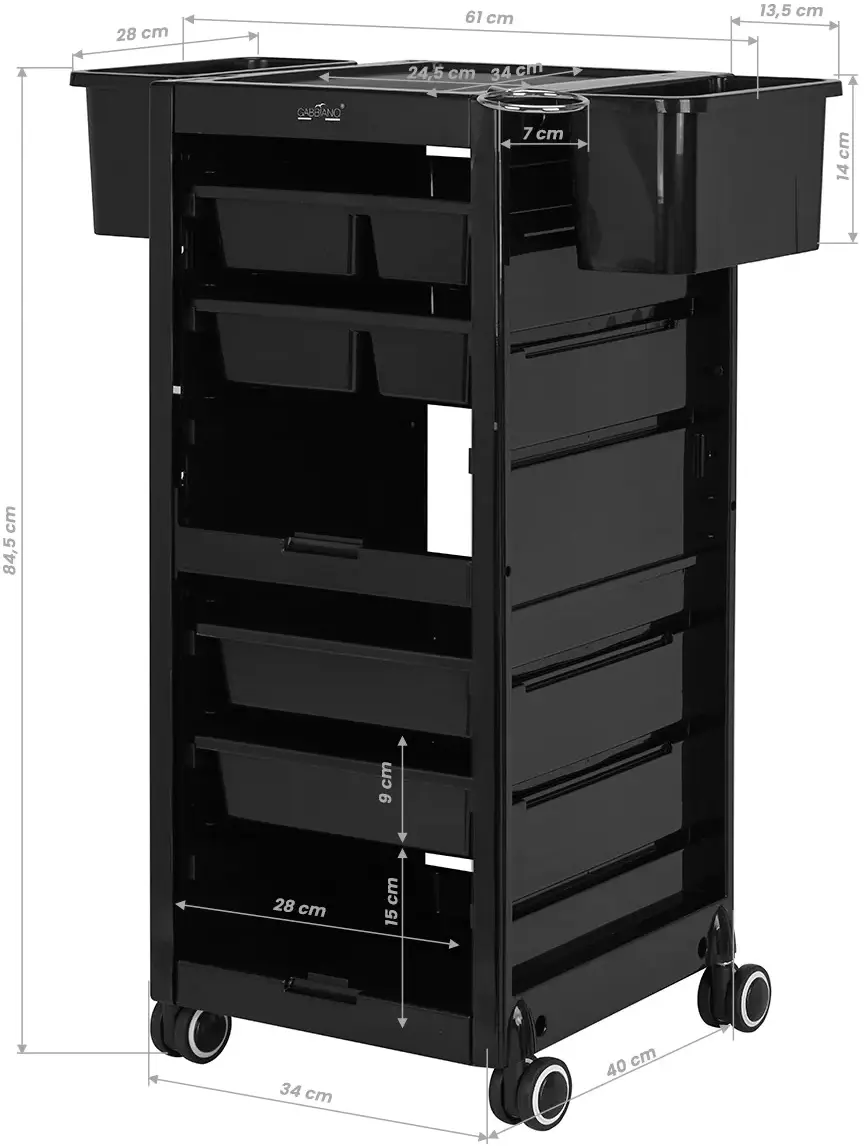 Carucior de coafor Gabbiano 68A 147022 (Black)