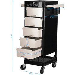 Carucior de coafor Gabbiano FT65 125871 (Black/White) Thumb