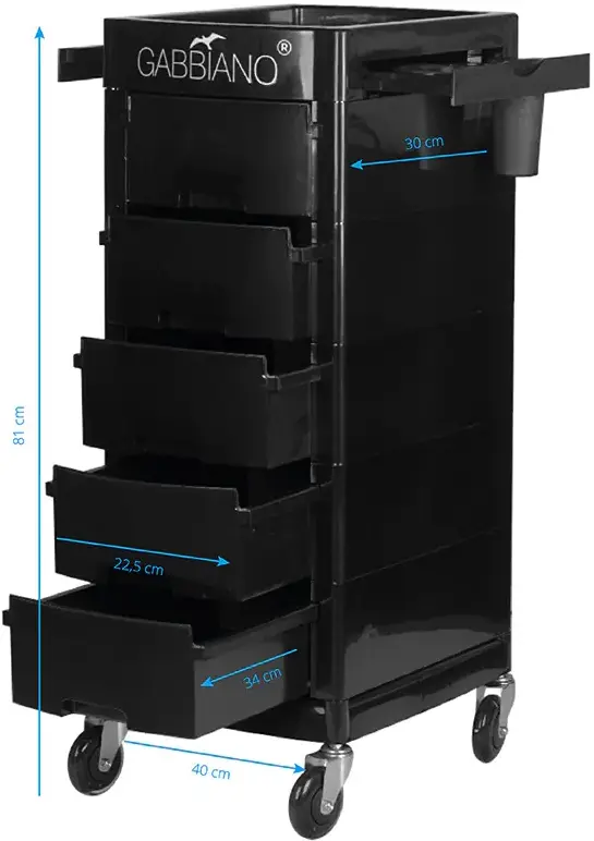 Carucior de coafor Gabbiano FT65-A 125877 (Black)