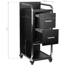 Carucior de coafor Gabbiano Solo 135395 (Black/Silver) Thumb