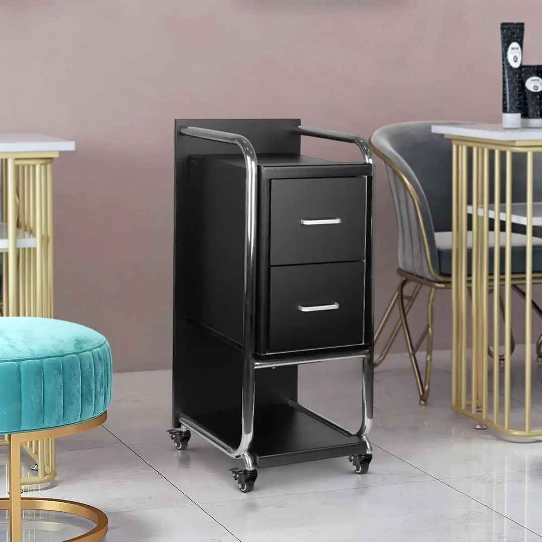 Carucior de coafor Gabbiano Solo 135395 (Black/Silver)