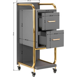 Тележка парикмахера Gabbiano Solo 135396 (Grey/Gold) Thumb