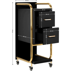 Тележка парикмахера Gabbiano Solo 141233 (Black/Gold) Thumb