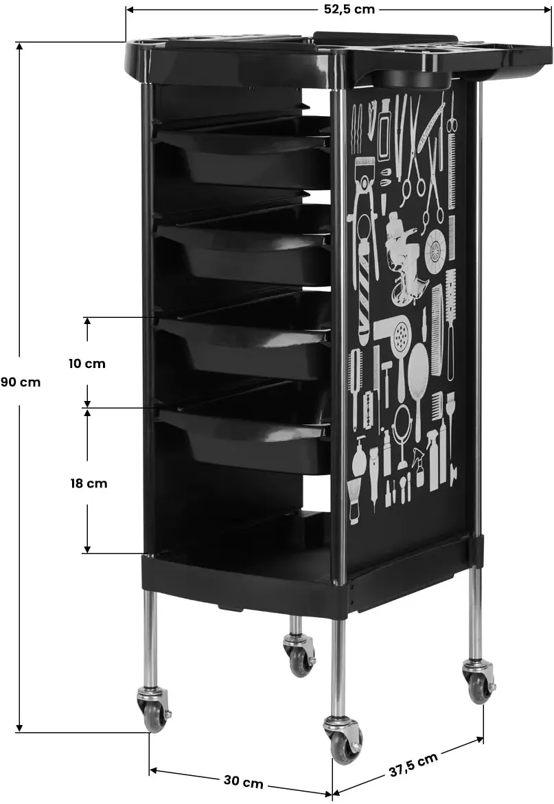 Carucior de coafor Gabbiano X11-9 142964 (Black)