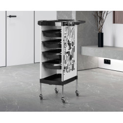 Carucior de coafor Gabbiano X11-9 142965 (White/Black)