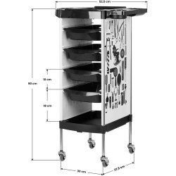 Carucior de coafor Gabbiano X11-9 142965 (White/Black) Thumb