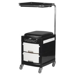 Тележка косметологическая с подножкой Gabbiano 16 Plus 125885 (Black/White) Thumb
