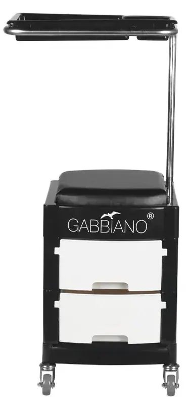 Тележка косметологическая с подножкой Gabbiano 16 Plus 125885 (Black/White) - 4