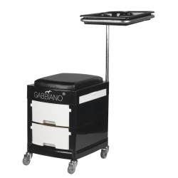 Тележка косметологическая с подножкой Gabbiano 16 Plus 125885 (Black/White) Thumb