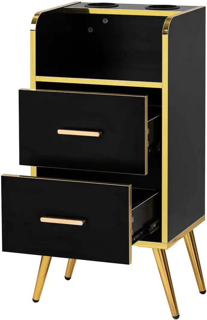 Tumba de coafor Gabbiano Trix 149712 (Black/Gold) - 2
