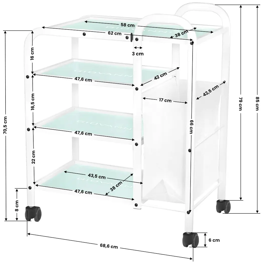 Carucior cosmetologic Giovanni 1031 101567 (White)
