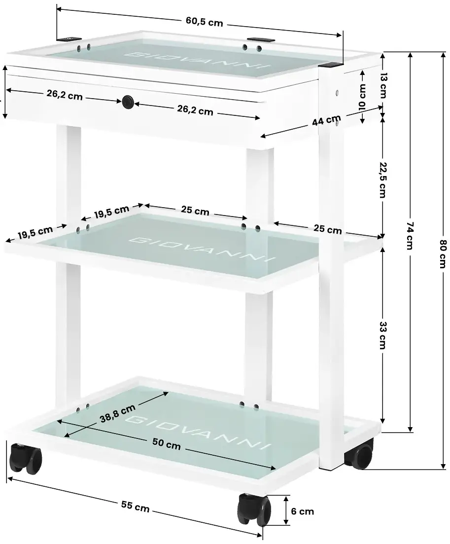 Carucior cosmetologic Giovanni 1040A 101568 (White)