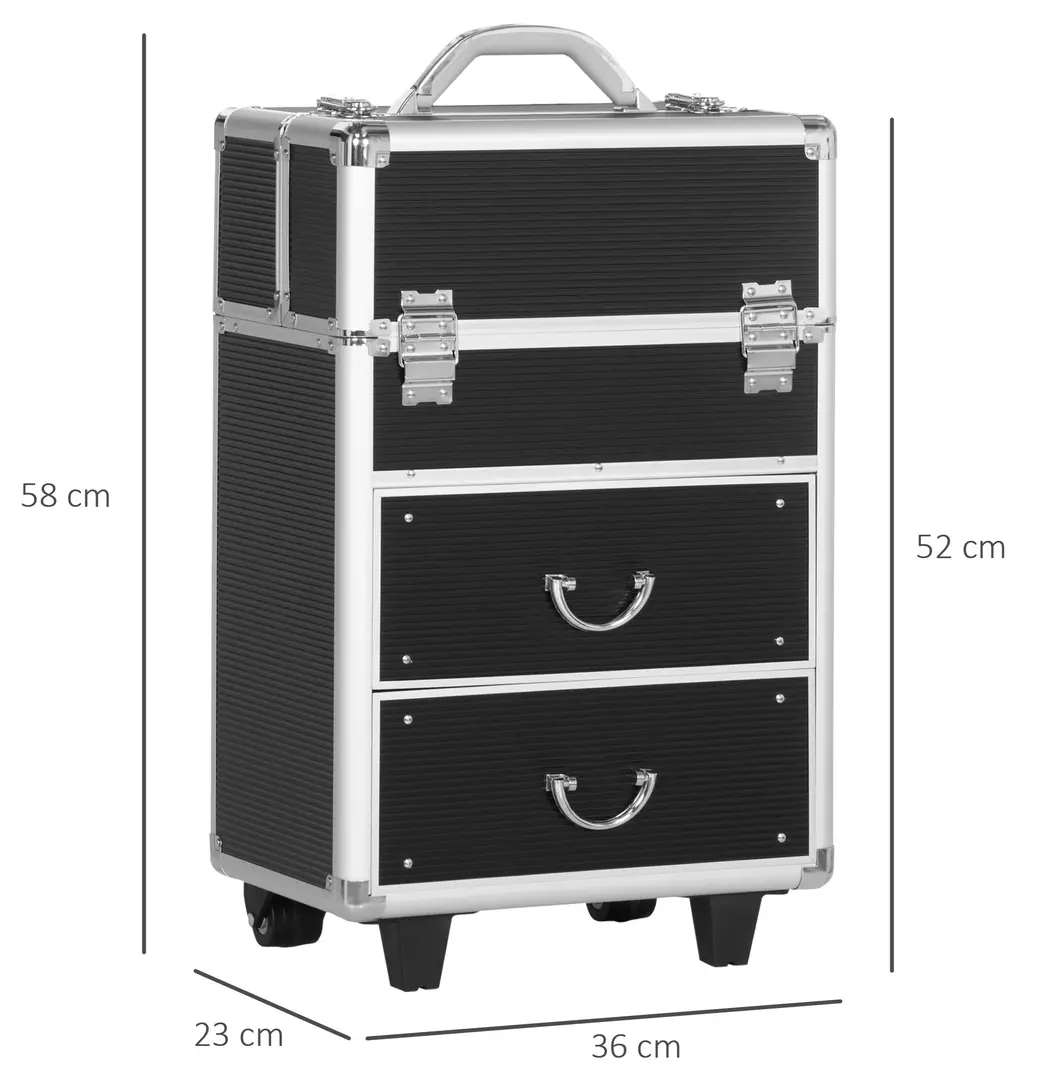 Органайзер-чемодан для косметики Homcom 501-009V01BK (Black) - 2