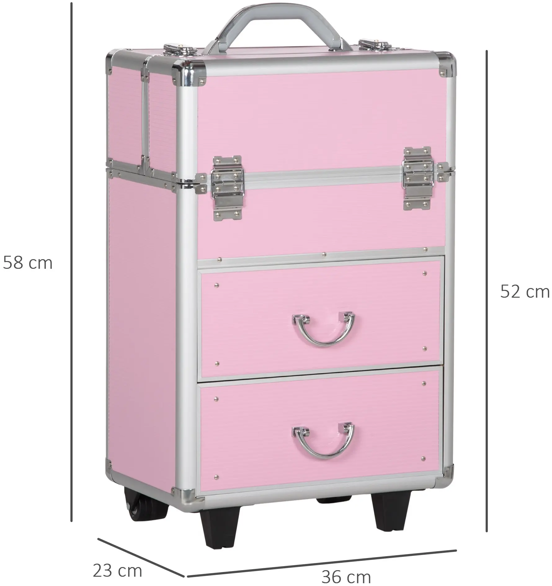 Valiza organizator pentru cosmetice Homcom 501-009V01PK (Pink) - 10