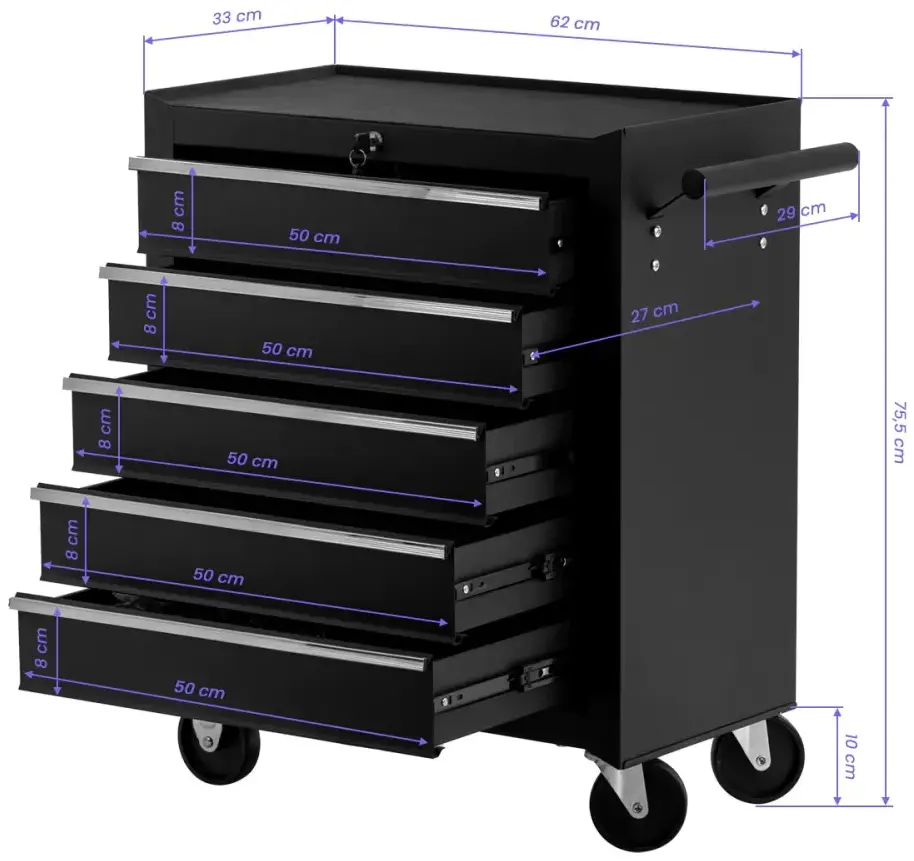 Тележка косметологическая Pro Ink 015 154324 (Black)