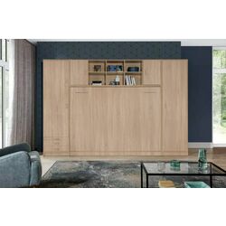 Комплект мебели New Elegance Basic BS-P-H-140 + BS-SZ-S + BS-SZ-P + BS-N Horizontal 140x200 (Sonoma Oak Light) Thumb