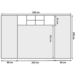 Set mobilier New Elegance Basic BS-P-H-140 + BS-SZ-S + BS-SZ-P + BS-N Horizontal 140x200 (White Matte) Thumb
