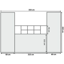 Комплект мебели New Elegance Basic BS-P-H-90 + BS-SZ-S + BS-SZ-P + BS-N Horizontal 90x200 (Congo) Thumb