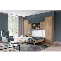 Комплект мебели New Elegance Basic BS-P-H-90 + BS-SZ-S + BS-SZ-P + BS-N Horizontal 90x200 (Sonoma Oak Light)