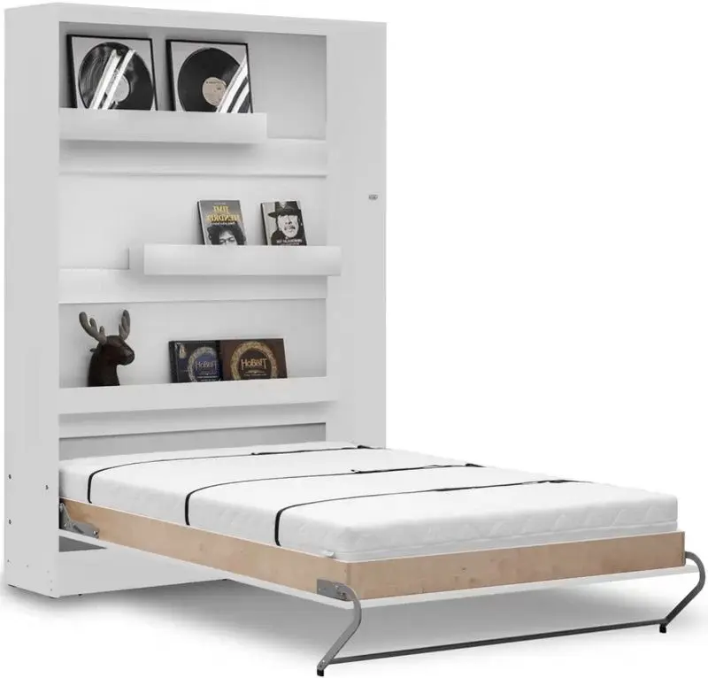 Комплект мебели New Elegance Basic BS-P-V-120-BP + BS-SZ-S-BP + BS-SZ-P-BP Vertical 120x200 (White Matte/White Gloss)